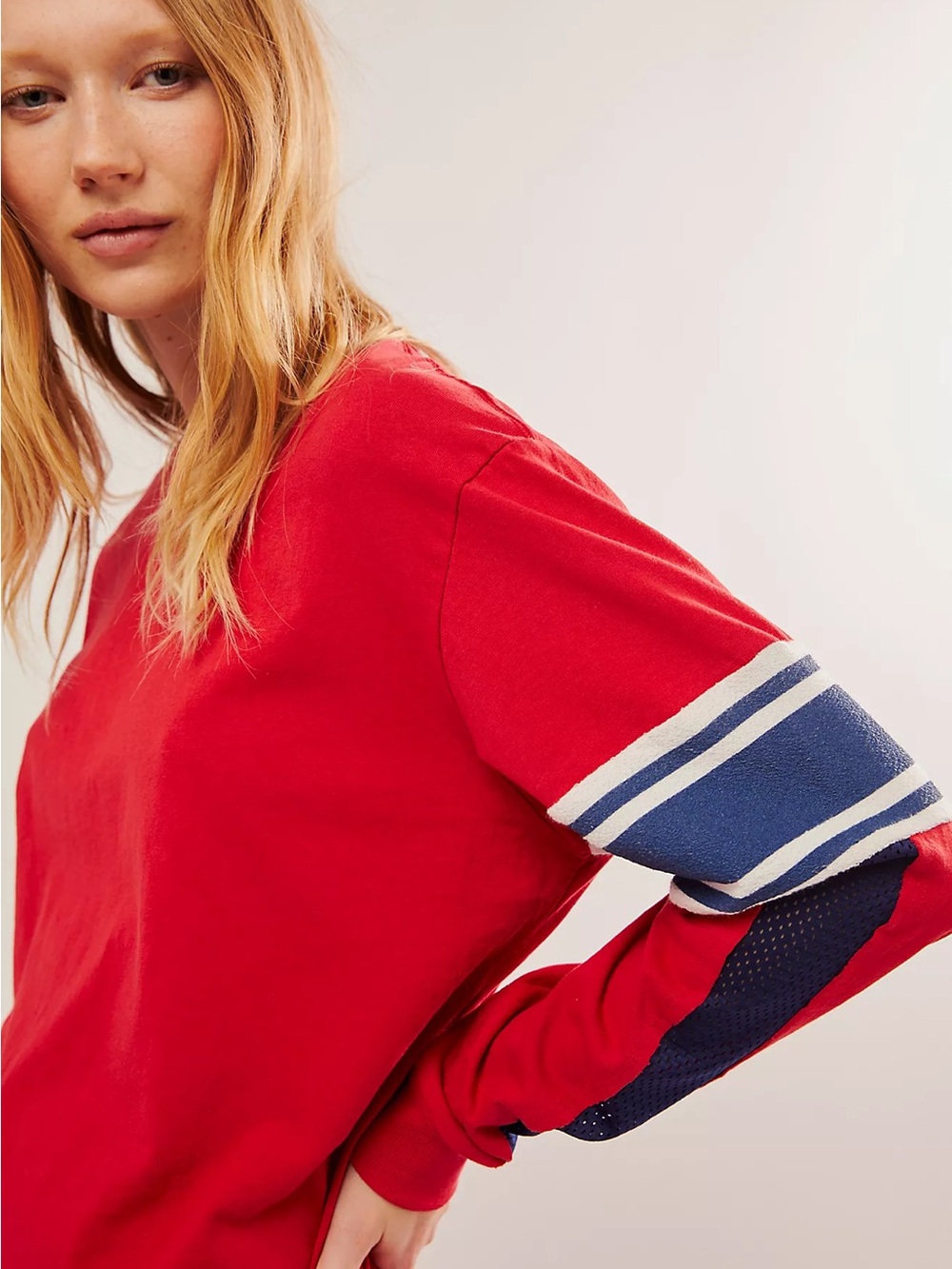 Ragabond Studio-Gents Sport Stripe Tee in Red